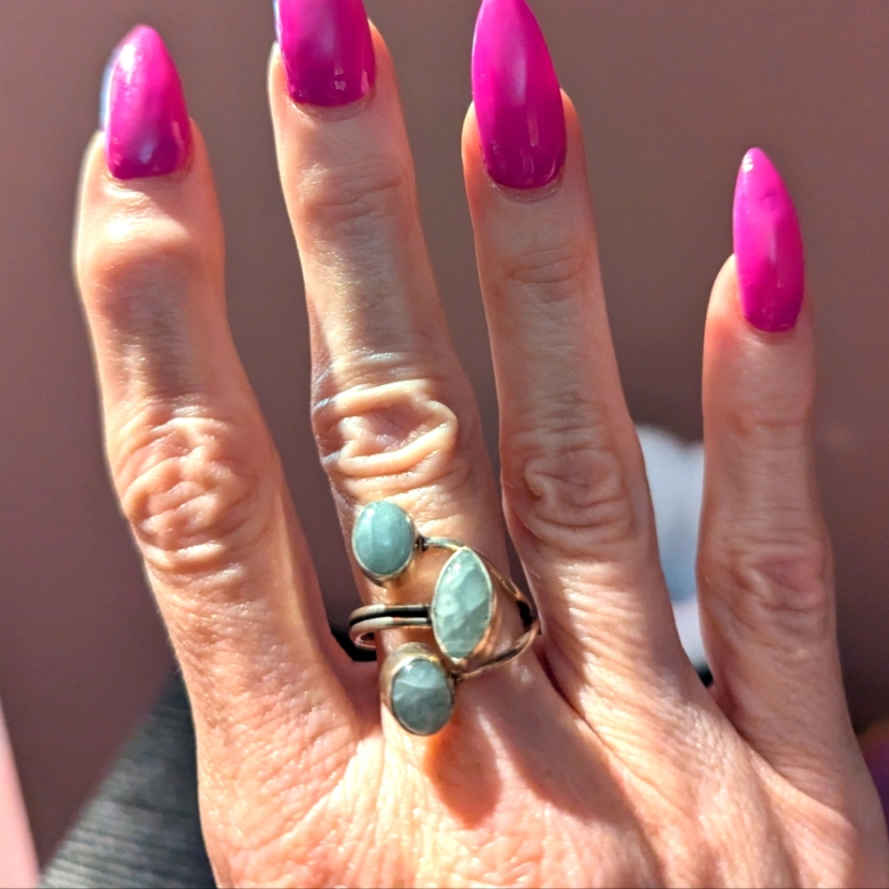 SALE - Sterling Silver Aquamarine Ring